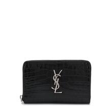 Кожаное портмоне на молнии с логотипом бренда Yves Saint Laurent 2657505