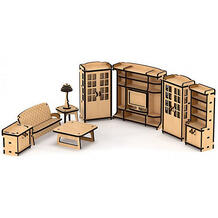 Набор кукольной мебели "Гостиная" для домика "Венеция" из дерева Lemmo 10861600