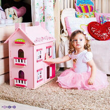 Кукольный домик "Милана" с мебелью, 14 предметов Paremo 4979516