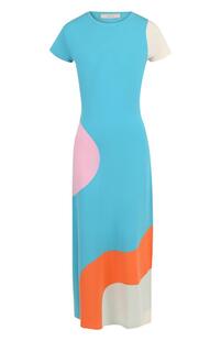 Приталенное платье-миди с принтом и коротким рукавом Tak.ori 2639909