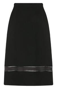 Льняная юбка-миди с перфорацией Ralph Lauren 2247779