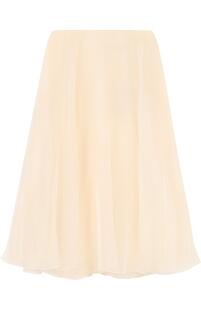 Однотонная шелковая юбка-миди Ralph Lauren 2581524