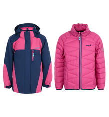 Куртка Kamik Shine Down, цвет: розовый/т.синий 10437443