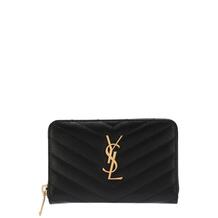 Кожаный кошелек Monogram на молнии с логотипом бренда Yves Saint Laurent 2571889