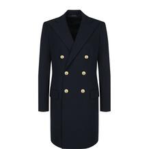 Удлиненное двубортное пальто из шерсти Polo Ralph Lauren 4312356