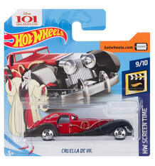 Машинка Hot Wheels Базовые машинки Cruella De Vil 7 см 10088460