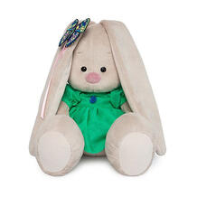 Мягкая игрушка Зайка Ми в зеленом платье с бабочкой, 18 см Budi Basa 10009396