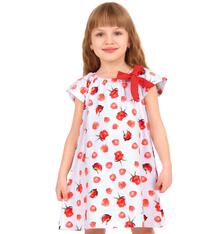 Платье Апрель Лепестки роз, цвет: белый/красный 10486172
