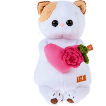 Мягкая игрушка Кошечка Ли-Ли с розовым сердечком, 24 см Budi Basa 7320002