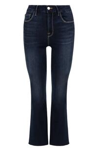 Укороченные расклешенные джинсы с потертостями FRAME DENIM 2469261