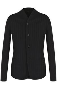 Однобортный пиджак из смеси шерсти и льна с хлопком MASNADA 2381880