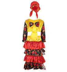 Карнавальный костюм Карнавалия Цыганка, цвет: желтый/красный 8993671