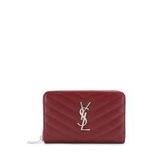 Кожаное портмоне на молнии с логотипом бренда Yves Saint Laurent 2217139