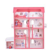 Дом для кукол R&S Коттедж Александра с мебелью (белый/красный) 36 х 140 х 140 см R S 10077288