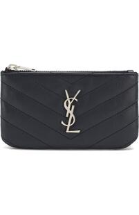 Кожаный футляр для ключей с логотипом бренда Yves Saint Laurent 2181774