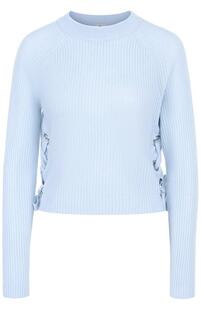 Кашемировый пуловер фактурной вязки со шнуровкой FTC 2152336