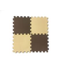 Коврик-пазл Eco-cover (16 дет.), цвет: бежевый/коричневый 100 х 100 см 10399112