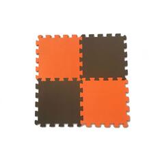 Коврик-пазл Eco-cover (16 дет.), цвет: оранжевый/коричневый 100 х 100 см 10399292