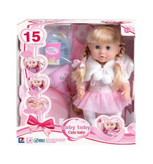 Кукла Наша Игрушка Даша в розовой юбочке 40 см 10284497