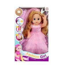 Кукла Наша Игрушка в розовом платье 35 см 10289165