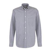 Хлопковая рубашка в клетку с воротником button-down Brioni 2274237