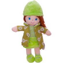 Мягкая кукла рыжая в зелёном пальто, 36 см ABtoys 10309037
