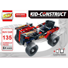 3D-Конструктор "Kid-Construct" Кроссовер чёрный, 135 деталей SDL 8692691