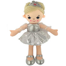 Мягкая кукла Балерина в серебристом платье, 30 см ABtoys 9578121