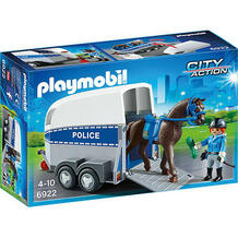 Конструктор Playmobil "Полиция" Полиция с лошадью и прицепом 7965977