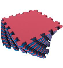 Коврик-пазл Eco-cover цвет: красный/синий (16 дет.) 100 х 100 см 8706415