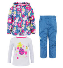 Комплект куртка/брюки/джемпер Bony Kids, цвет: розовый/синий 10296500