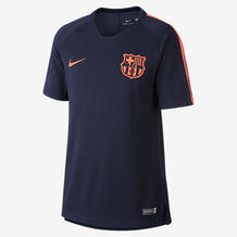 Игровая футболка с коротким рукавом для школьников FC Barcelona Nike Breathe Squad 