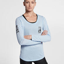 Женская теннисная футболка с длинным рукавом NikeCourt Dry 