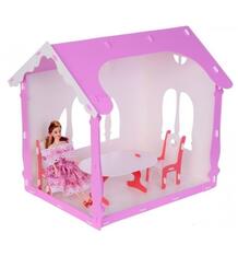 Дом для кукол R&S Летний дом Вероника с мебелью (белый/розовый) 41 х 51 х 47 см R S 10077318