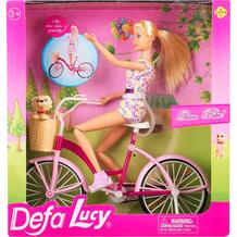 Кукла Defa на велосипеде с аксессуарами 28 см 1073135