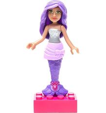 Кукла Mega Bloks Барби с фиолетовыми волосами в сером топе, 6 дет. 5459983