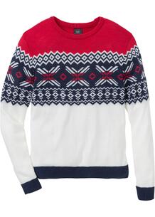 Пуловер с норвежским узором bonprix 241237607