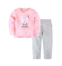 Пижама джемпер/брюки Bossa Nova Оригами, цвет: розовый/серый 10063437