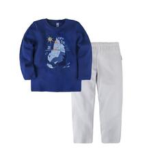 Пижама джемпер/брюки Bossa Nova Оригами, цвет: синий/серый 10063413