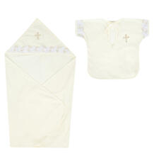 Комплект крестильный рубашка/пеленка Моей крохе, цвет: молочный 10193757