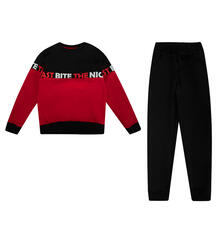 Комплект джемпер/брюки Newborn, цвет: черный/красный 10158393