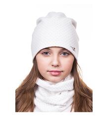 Levelpro Kids Комплект Миледи шапка/шарф, цвет: белый 10116546