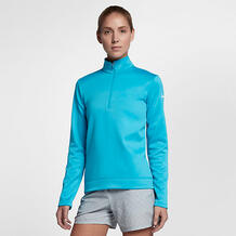 Женская футболка для гольфа с длинным рукавом и молнией до середины груди Nike Therma 
