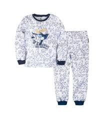 Пижама джемпер/брюки Bossa Nova Оригами, цвет: белый/синий 10063356