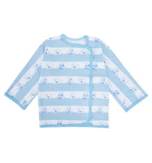 Распашонка Чудесные одежки Голубые мишки, цвет: белый/голубой 10075110