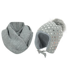 Комплект шапка/шарф Ander, цвет: серый 9665439