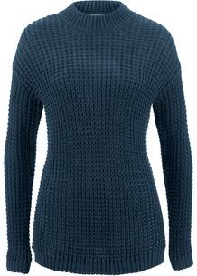 Пуловер с воротником-стойкой и структурным узором bonprix 253192329