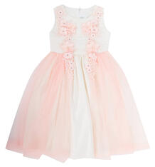 Платье Santa&Barbara, цвет: молочный/розовый 9934647