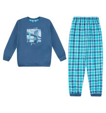 Пижама джемпер/брюки Cornette Bridge, цвет: синий/бирюзовый 9804261