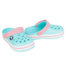 Сабо Crocs Crocband Clog Kids, цвет: белый/голубой 9854328